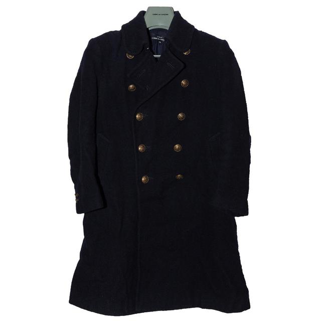 Comme des Garçons Women's Wool Coat - Navy - M on Productcaster.