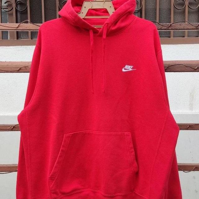 Nike Men's Hoodie - White/Red - S on Productcaster.