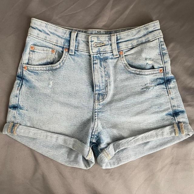 Bershka Women's Shorts - Blue - UK 4 on Productcaster.