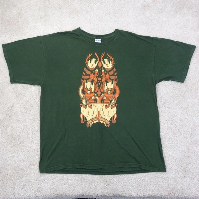 Gildan Men's T-shirt - Green - XL on Productcaster.