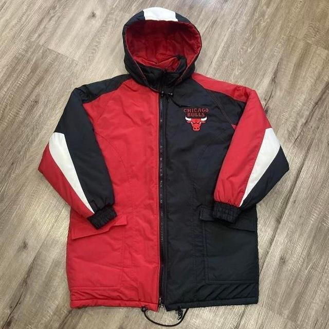 NBA Men's Puffer Jacket - Red/Multi - L on Productcaster.