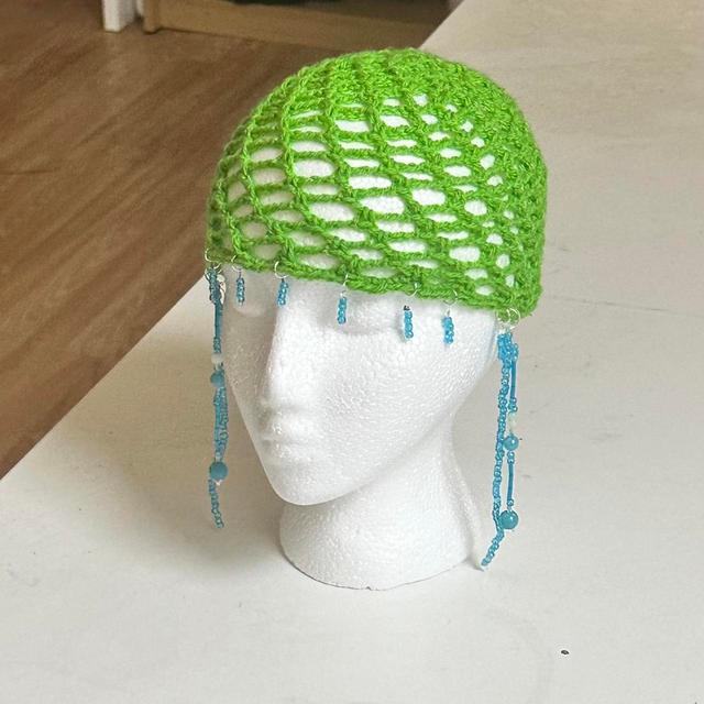 Handmade Women's Caps - Green on Productcaster.