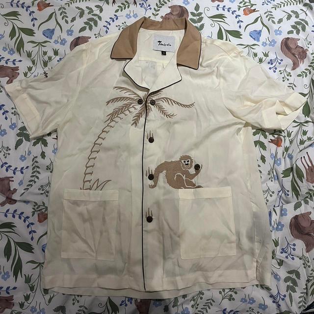 Tombolo Men's Shirt - Cream/White - M on Productcaster.