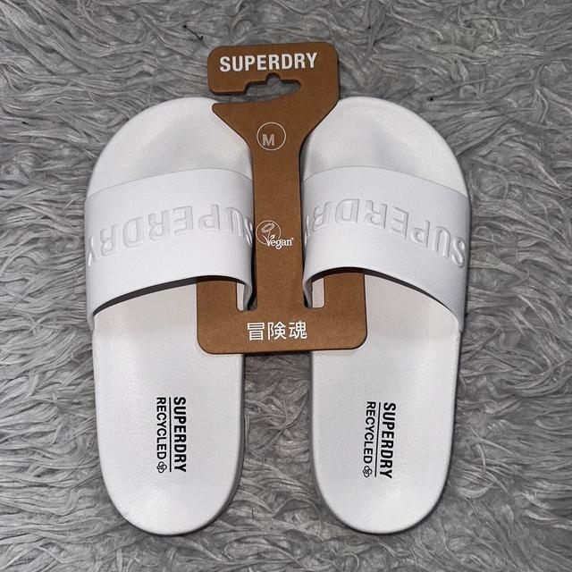 Superdry Women's Slides - White - UK 5.5 on Productcaster.