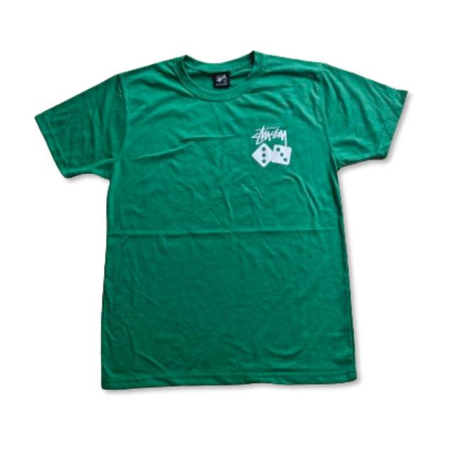 Stüssy Men's T-shirt - Green - S on Productcaster.