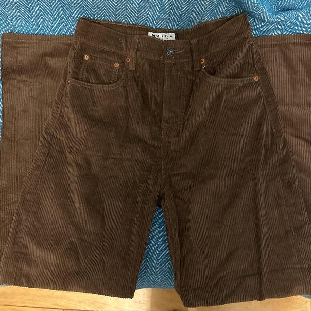 Motel Women's Wide leg Jeans - Brown - XS on Productcaster.