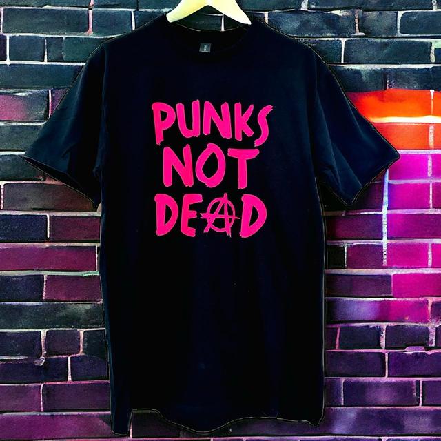 Men's T-shirt - Black/Pink - L on Productcaster.