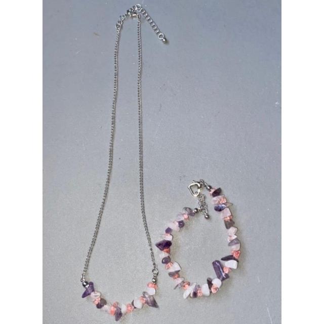 Women's Necklace - Purple/Pink on Productcaster.