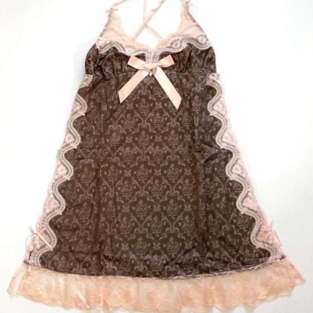 Women's Babydoll Dress - Pink/Brown - One size on Productcaster.