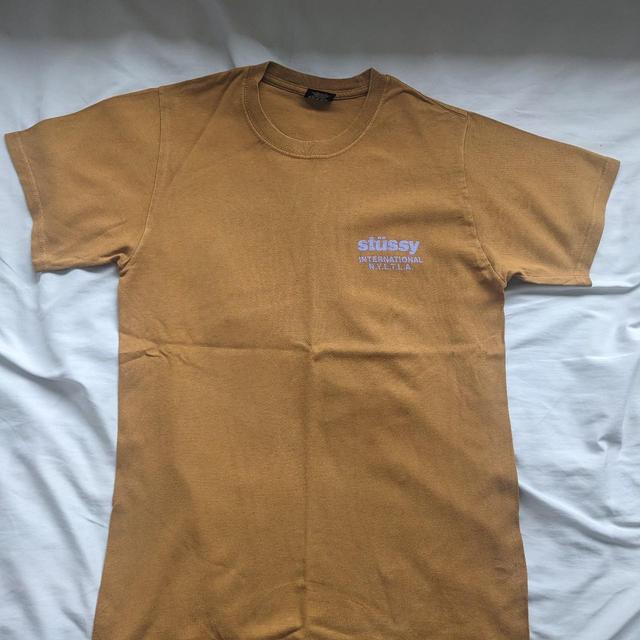 Stüssy Men's T-shirt - Grey/Tan - S on Productcaster.