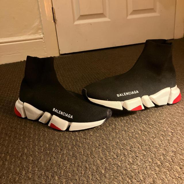 Balenciaga Kids' Trainers - Black/Red - 5-5.5 on Productcaster.