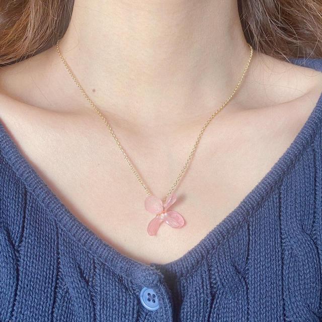 Custom Women's Necklace - Gold/Pink on Productcaster.