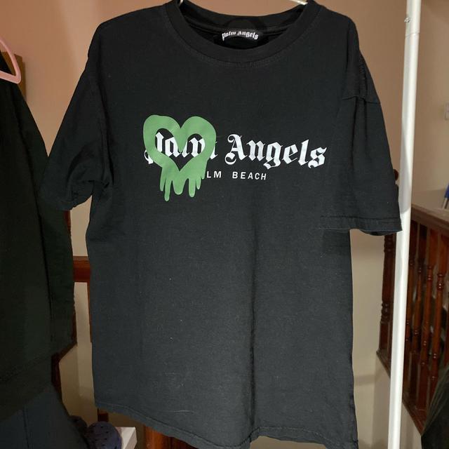 Palm Angels Men's T-shirt - Black - S on Productcaster.