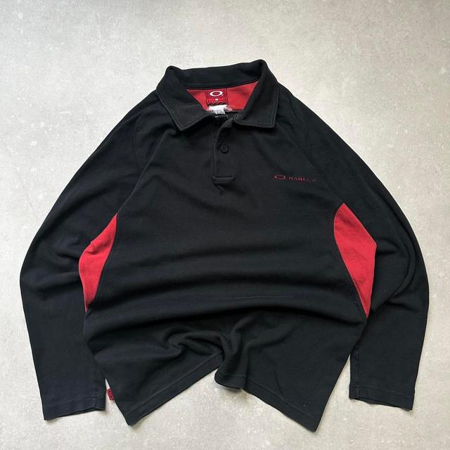 Oakley Men's Polo shirt - Black/Red - M on Productcaster.