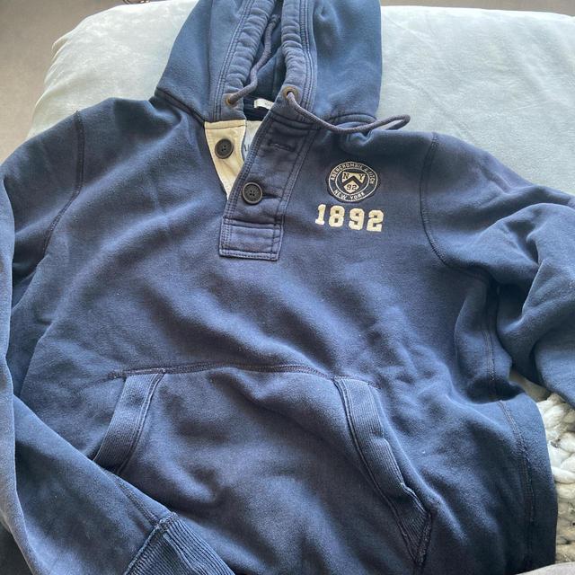 Abercrombie & Fitch Men's Hoodie - Navy - XL on Productcaster.