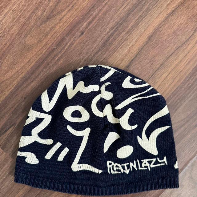 Men's Beanies - Navy/Cream on Productcaster.