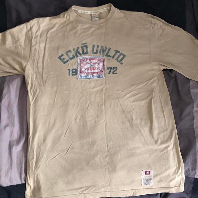 Ecko Unltd. Men's T-shirt - Cream/Tan - XL on Productcaster.