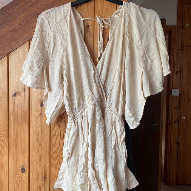 Free People Women's Playsuit - Tan/Cream - XS on Productcaster.