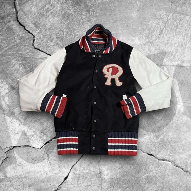 Men's Varsity Jacket - Black/Red - L on Productcaster.