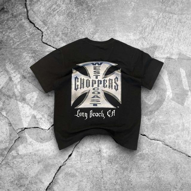 West Coast Choppers Men's T-shirt - Black/White - L on Productcaster.