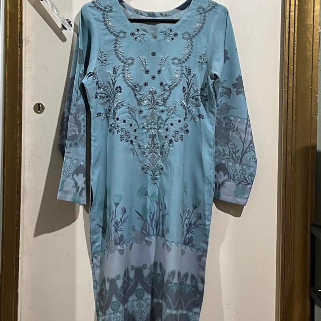 Preloved Women's Shirt Dress - Blue - S on Productcaster.