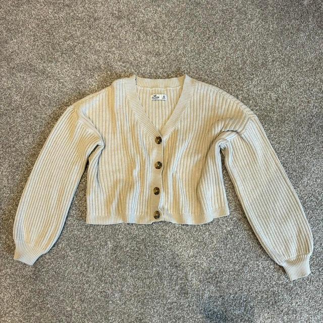 Hollister Co. Women's Cardigan - Cream/White - 8 on Productcaster.