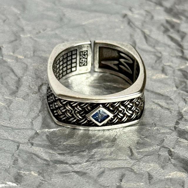 Designer Men's Ring - Silver/Black on Productcaster.