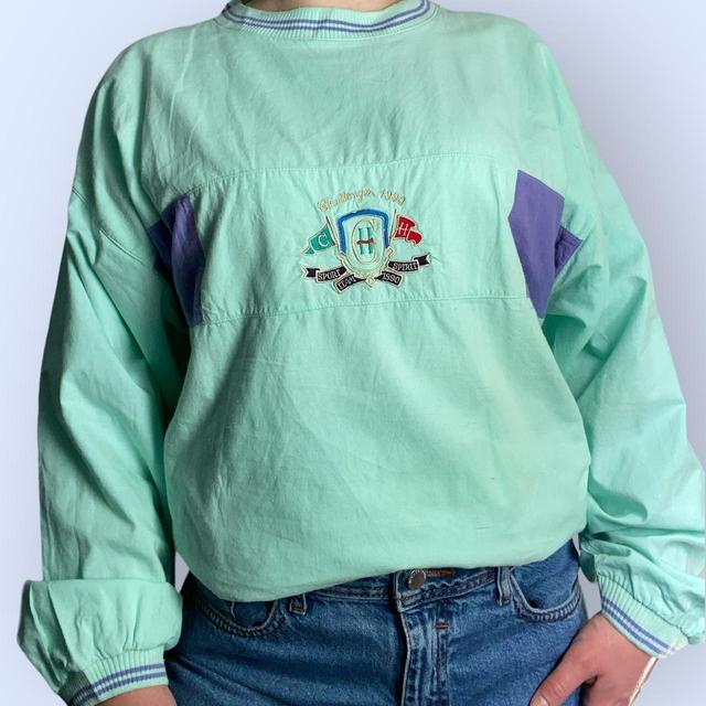 Vintage Women's Sweatshirt - Green - S on Productcaster.