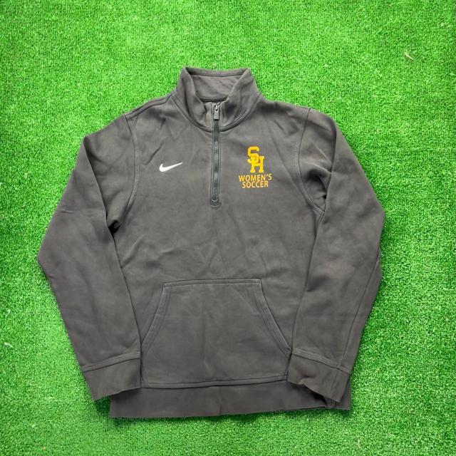 Nike Men's Jumper - Grey/Yellow - S on Productcaster.