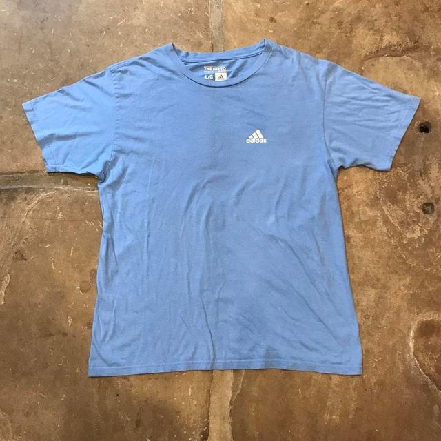 Adidas Men's T-shirt - Blue/White - L on Productcaster.