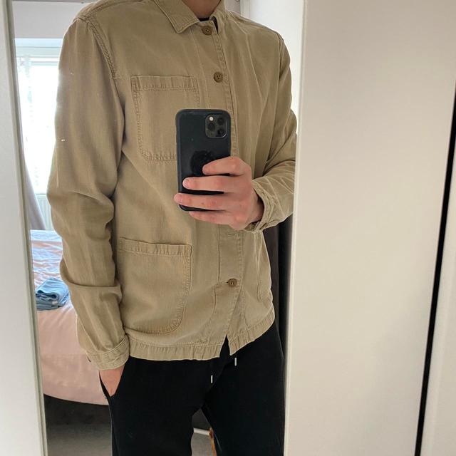 Zara Men's Shirt - Tan/Cream - M on Productcaster.