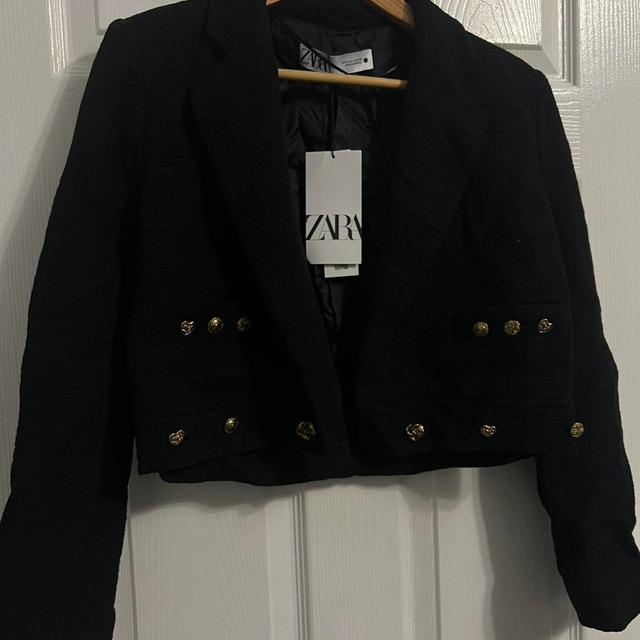 Zara Women's Tailored jacket - Black - S on Productcaster.