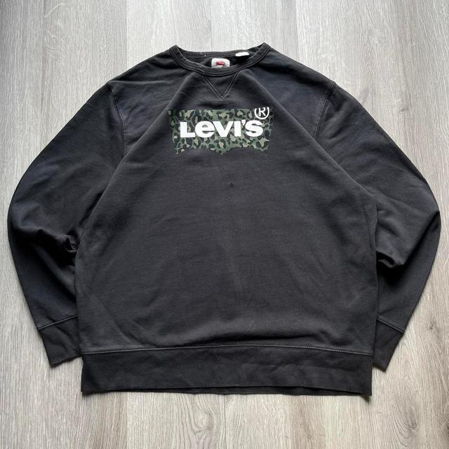 Levi's Men's Sweatshirt - Black - L on Productcaster.