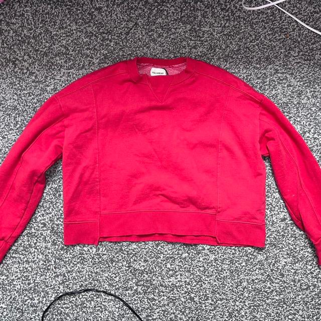 Pull&Bear Women's Sweatshirt - Red - M on Productcaster.