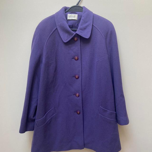 Preloved Women's Overcoat - Purple - UK 18 on Productcaster.