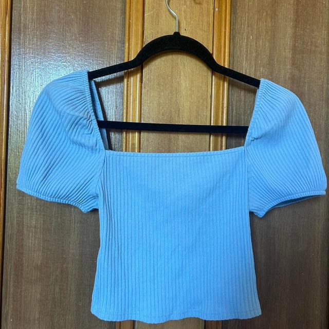 H&M Women's Crop top - Blue - 8 on Productcaster.