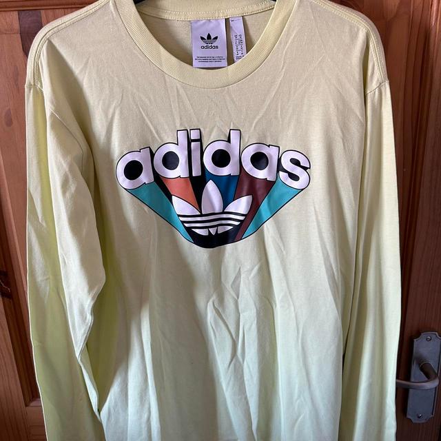 Adidas Men's T-shirt - Yellow - M on Productcaster.