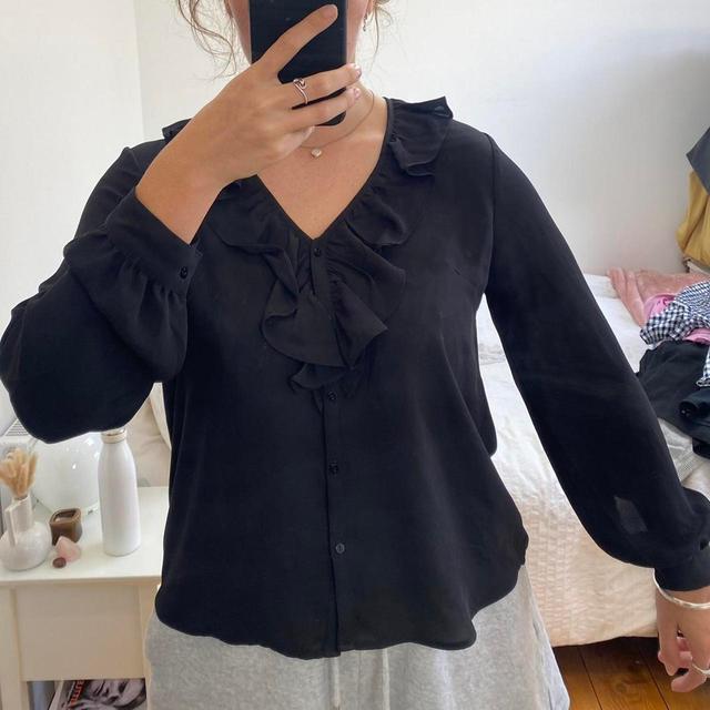 H&M Women's Blouse - Black - 14 on Productcaster.