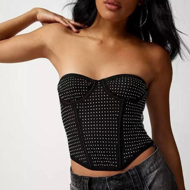 Urban Outfitters Women's Corset - Black/Multi - 10 on Productcaster.