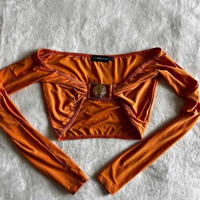 PrettyLittleThing Women's Crop top - Orange - 8 on Productcaster.