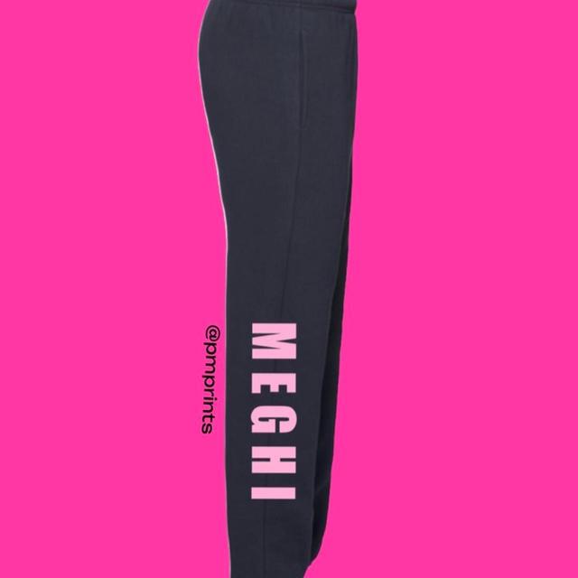 Custom Women's Sweatpants - Navy/Pink - UK 6 on Productcaster.