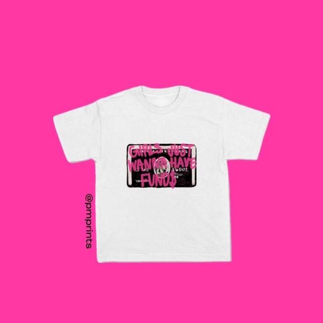 Handmade Women's T-shirt - White/Pink - S on Productcaster.