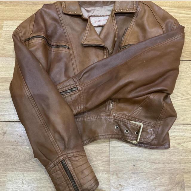 Women's Leather Jacket - Brown - UK 8 on Productcaster.