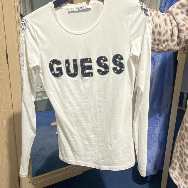 Guess Women's Shirt - White - 8 on Productcaster.