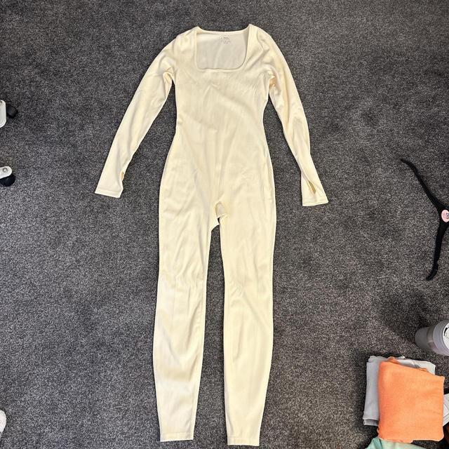 Women's Palazzo Jumpsuit - Cream/Yellow - S on Productcaster.