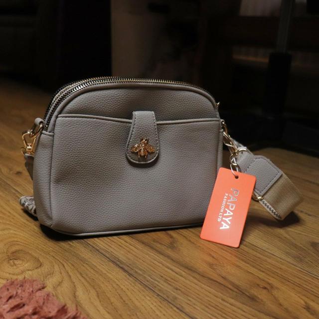 Papaya Women's Bag - Grey/Cream on Productcaster.