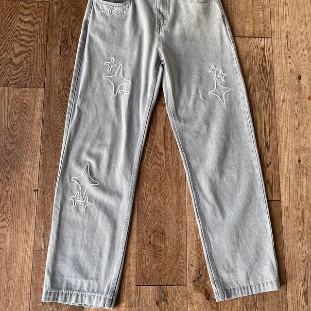 Broken Planet Women's Straight leg Jeans - Grey - 28" on Productcaster.