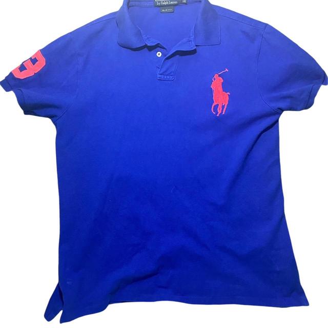 Ralph Lauren Men's Polo shirt - Blue/Navy - L on Productcaster.