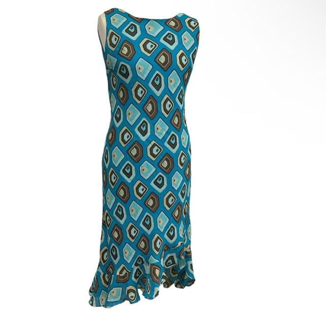 Vintage Women's Party Dress - Blue/Multi - 8 on Productcaster.