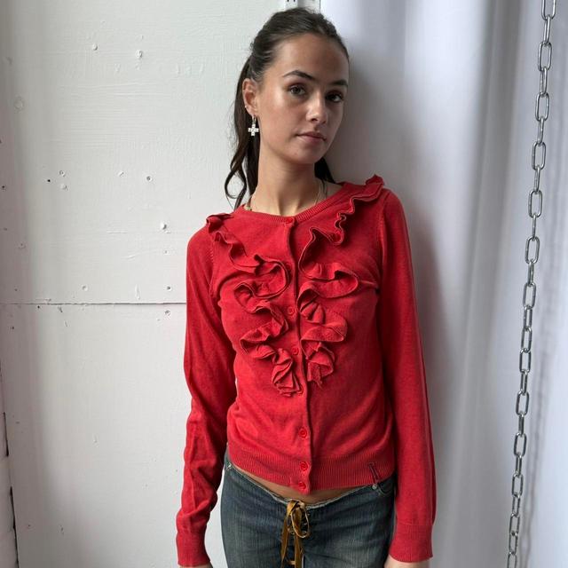 Women's Cardigan - Red - 8 on Productcaster.